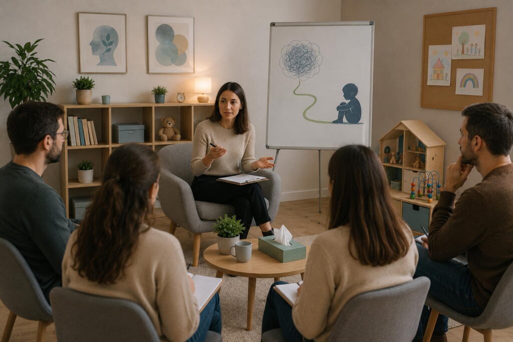 קורס הכשרה לפסיכותרפיסטים לטיפול ממוקד טראומה בילדים ובנוער. בשיתוף מכון חרוב והמרכז הרפואי הדסה